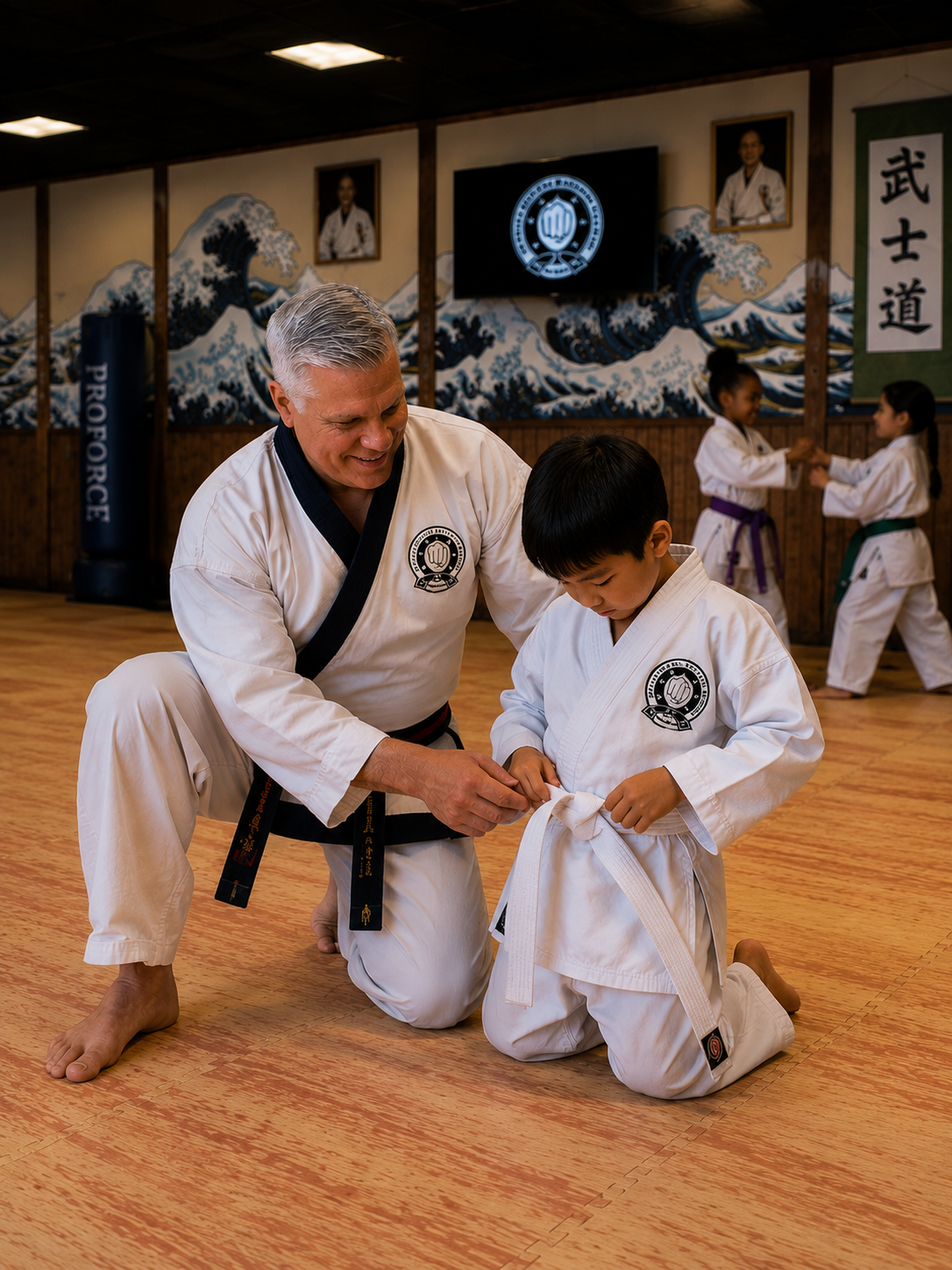 Warrior Scholar Martial Arts Lawrence students together