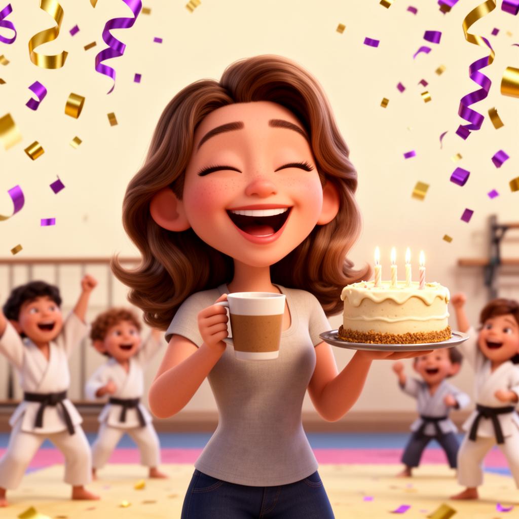 Happy mom enjoying a stress-free Warrior Scholar birthday party